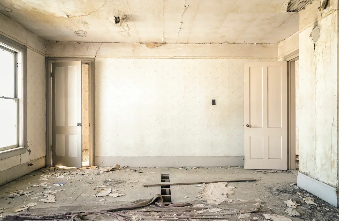 Waste disposal crew managing a cleanout project in California City